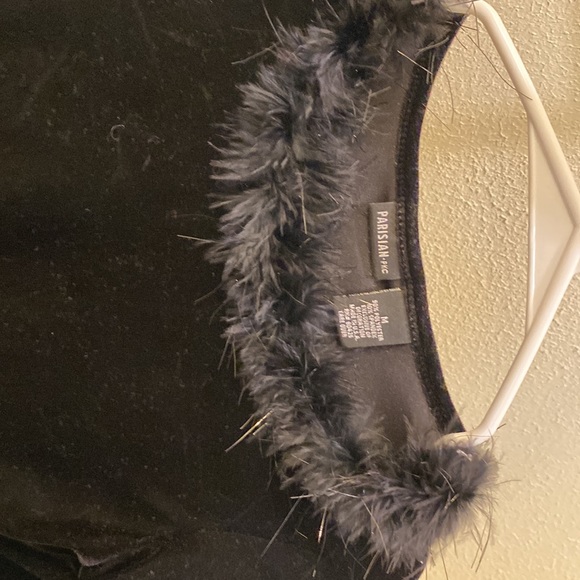 Black velvet long sleeve shirt - Picture 2 of 3